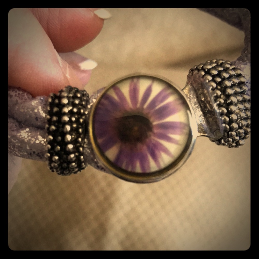 Lavender purple rope 1 snap bracelet- NEW!